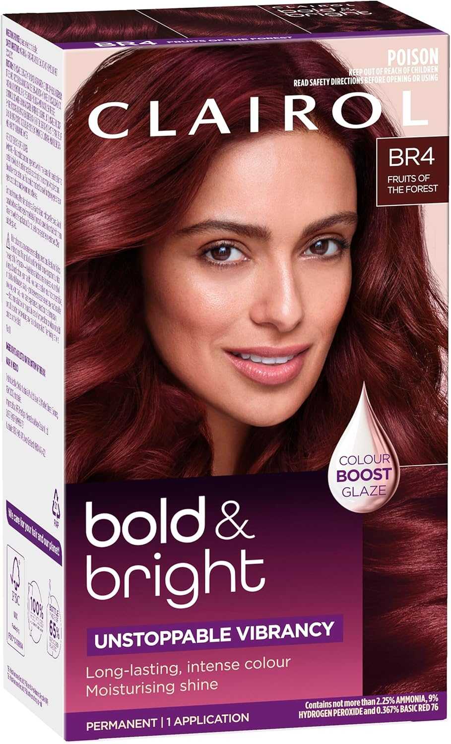 Clairol Bold & Bright Permanent Hair Colour BR4 Fruits of Forest image number 2