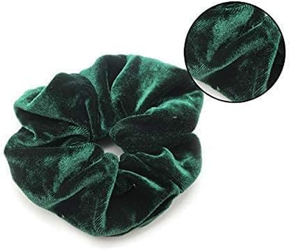 Dofash 3 Pieces Excellent Velvet Traceless Beauty Thermal Twisters Hair Scrunchies Various Colours with Delicate Bag for Women (Blue + Claret Red + Dark Green) image number 6