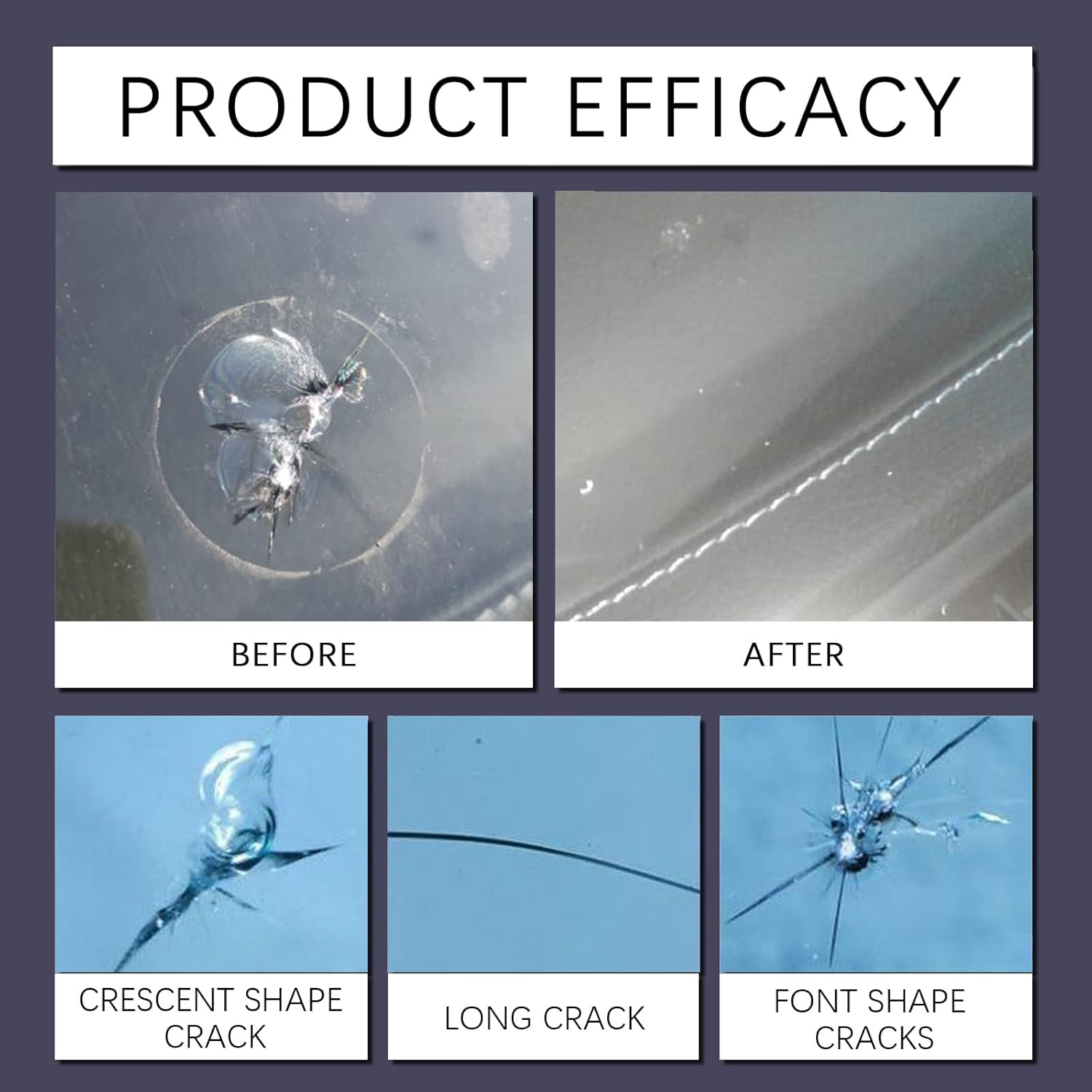 POKITA X Windshield Repair Kit &ndash; Glass Repair Kit for Cracks, Scratches & Star-Shaped Cracks, Professional General Car Windscreen Repair Tool image number 4