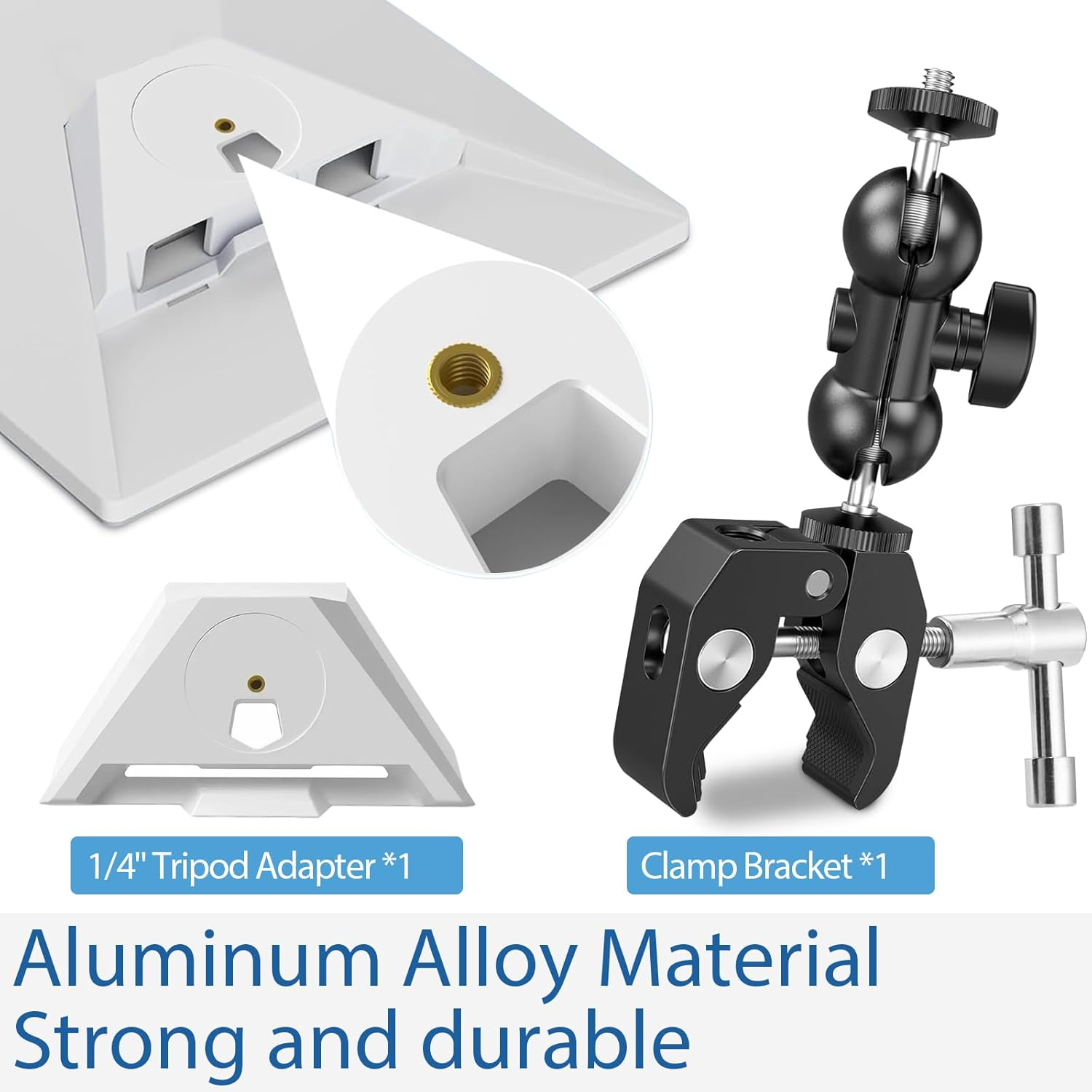 Daboot Starlink Mini Mount - 360&deg; Adjustable RV Ladder Clamp Mount for Starlink Mini Accessories Fits 1.5&ndash;5.3CM Pipes, Ideal for Roof Racks, Boats, Vans, Campers, and Outdoor Use image number 5