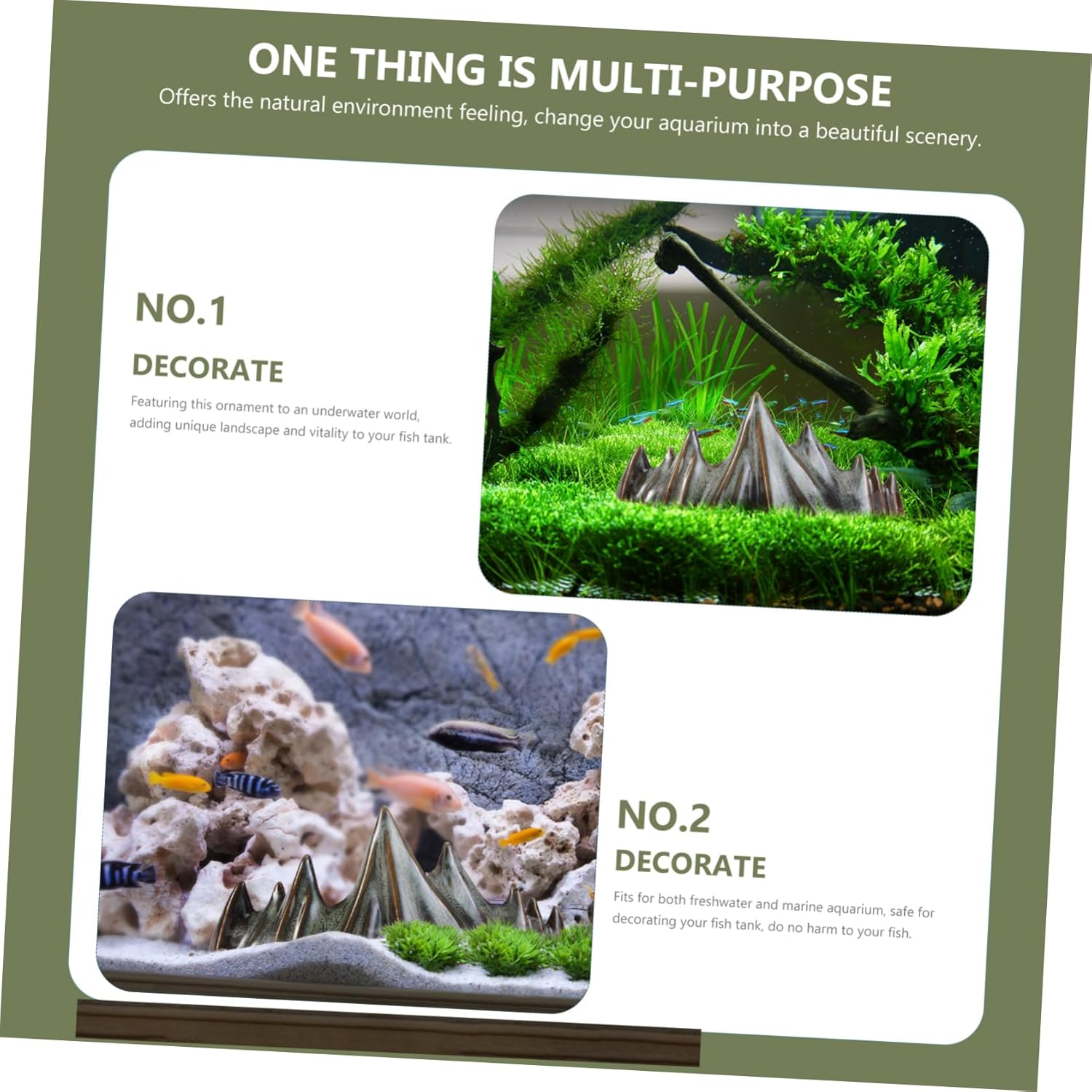 VANZACK 1Pc Ceramic Peak Ornament for Desktop -Landscape Adornment Realistic Faux Rockery Decor for for Gardening and Photo Props