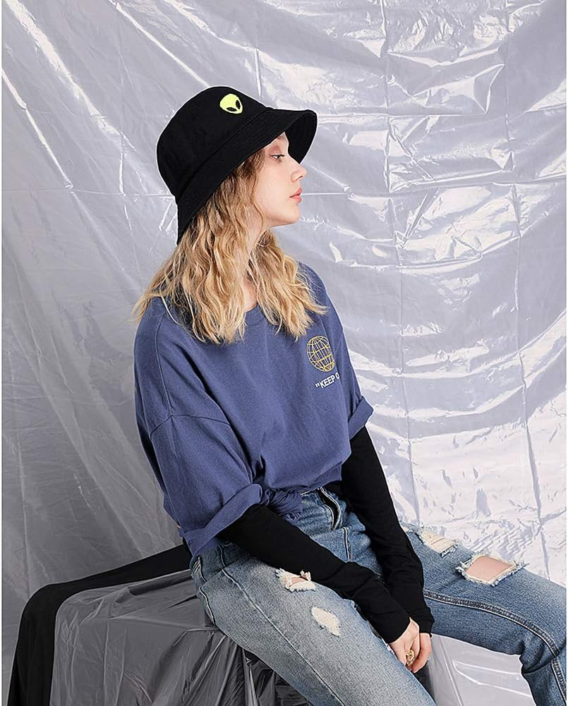 Malaxlx Unisex Bucket Hat Beach Sun Hat Summer Outdoor Travel Fishing Hat for Women Men Teens image number 5