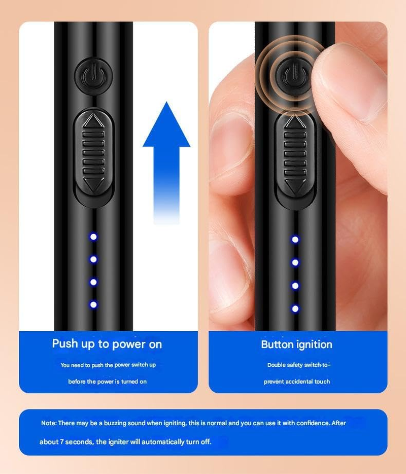 Electric Candle Lighter USB Rechargeable Long Neck Lighter Flex Flame Arc Windproof Plasma Suprus Flame for Grill Fireplace Long Matches Pack Bic Lighter for Candles Cool Lighters Clipper Black image number 1