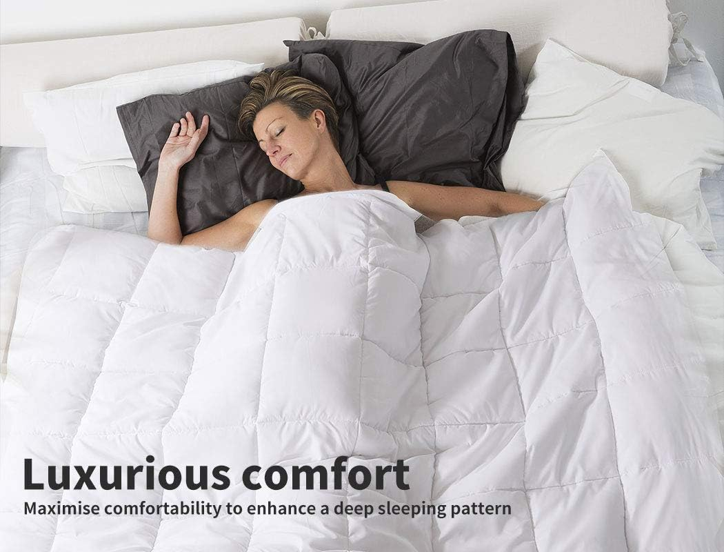 Dreamz All Season Microfiber Quilt 250GSM Siliconized Fiberfill Bedding Doona Duvet Throw Blanket Cover Summer Winter, Machine Washable, for Sleeping, with Storage Bag (Queen:210Cm X 210Cm) image number 6