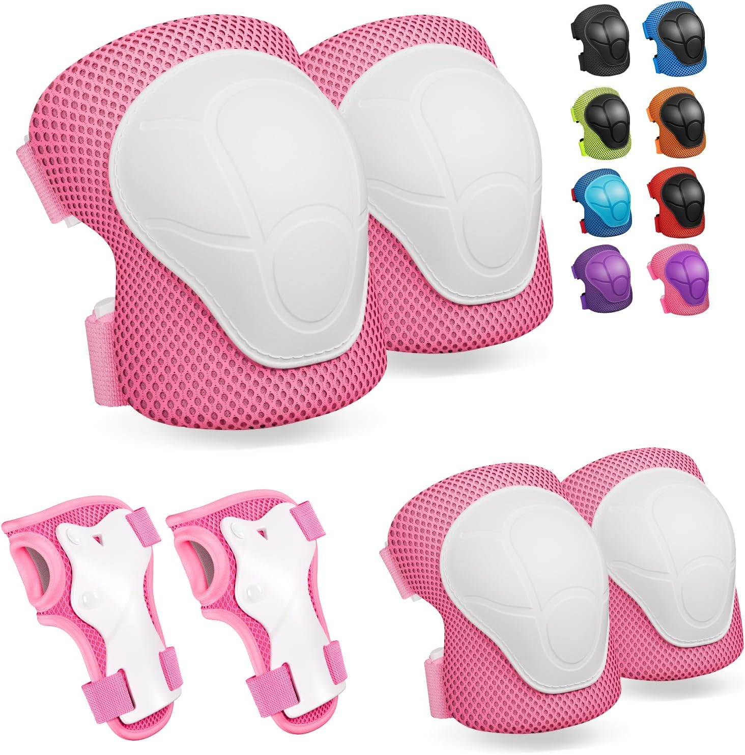 Knee Pads for Kids Kneepads and Elbow Pads Toddler Protective Gear Set Kids Elbow Pads and Knee Pads for Girls Boys with Wrist Guards 3 in 1 for Skating Cycling Bike Rollerblading Scooter [Upgraded] image number 3