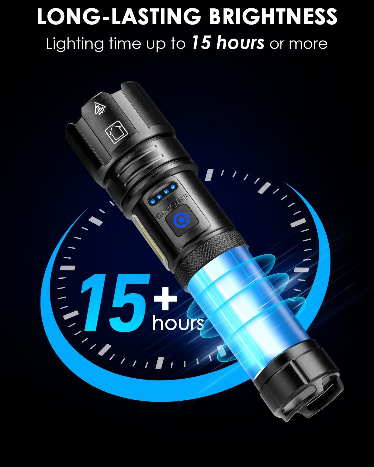 Sigoobal Flashlights High Lumens Rechargeable, 990000 Lumens Bright Flash Light, Powerful LED Flashlights, 15H Runtime, IPX7 Waterproof Flashlights for Home, Camping, 7 Modes image number 1