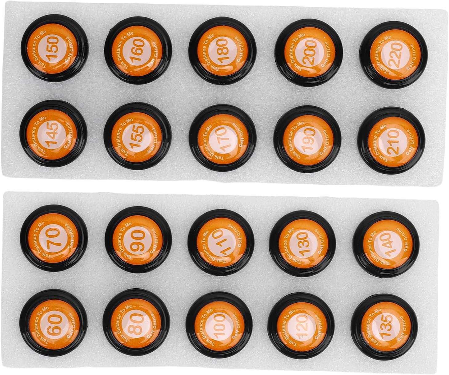 Club Distance Markers Ball Position Markers Club Yardage Sign ABS Durable Golf Accessories for Outdoor Sports Training 20Pcs