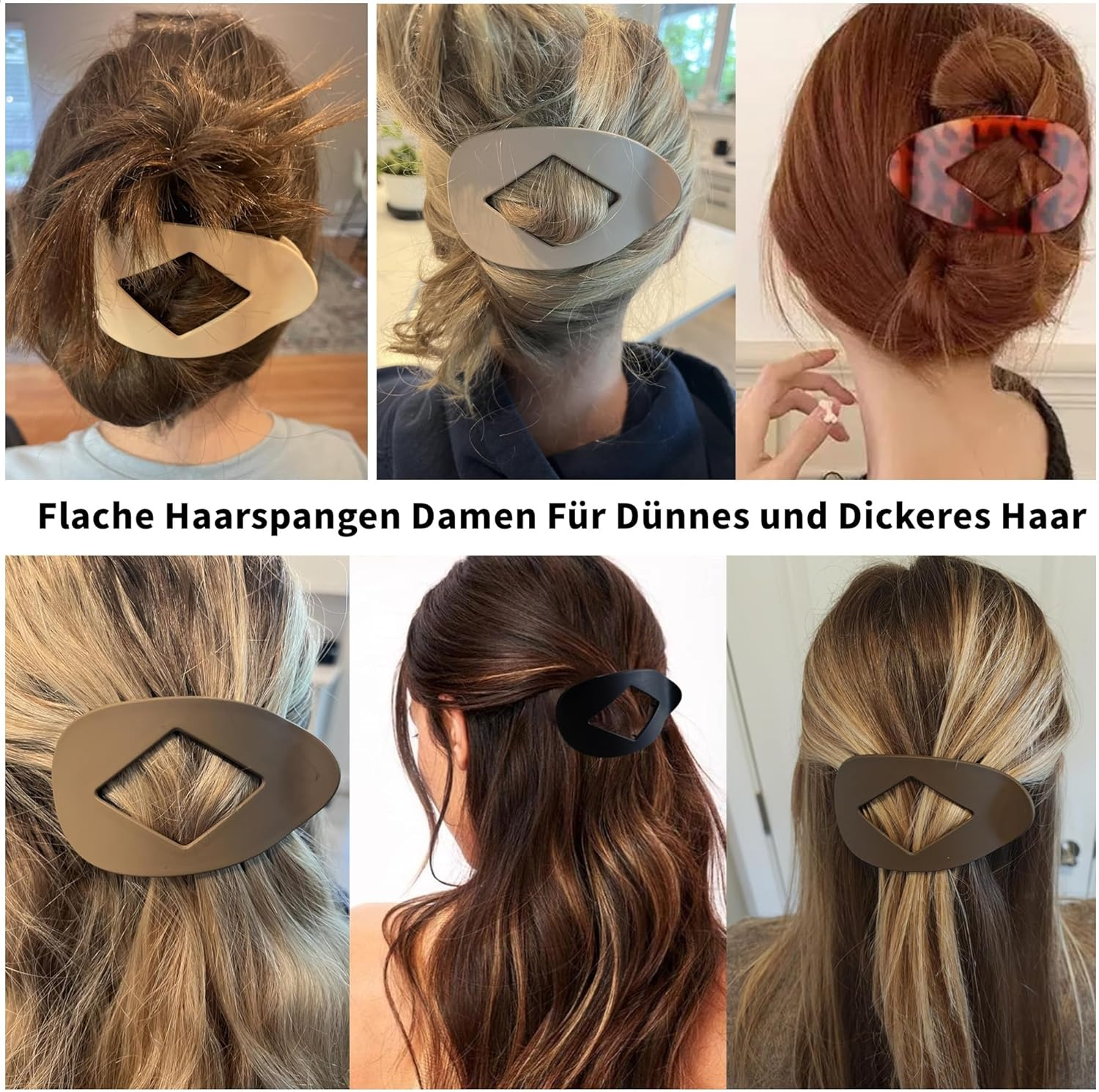 Pack of 4 Flat Hair Clips Women'S Flat Hair Claws Women'S Hair Clips Large Hair Clip for Thin Thick Hair