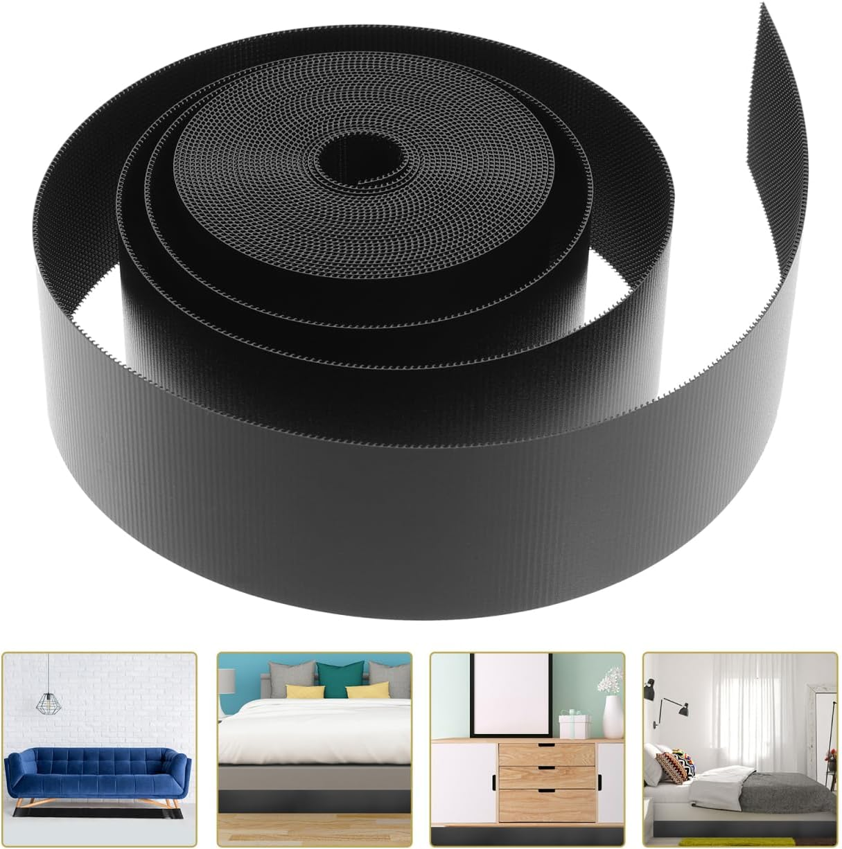 ULTECHNOVO under the Couch Blocker Blocker for under Couch, for Pets,Adjustable Gap Bumper,Stop Things Sliding under Sofa or Furniture,Compatible No Damage to Furniture image number 1