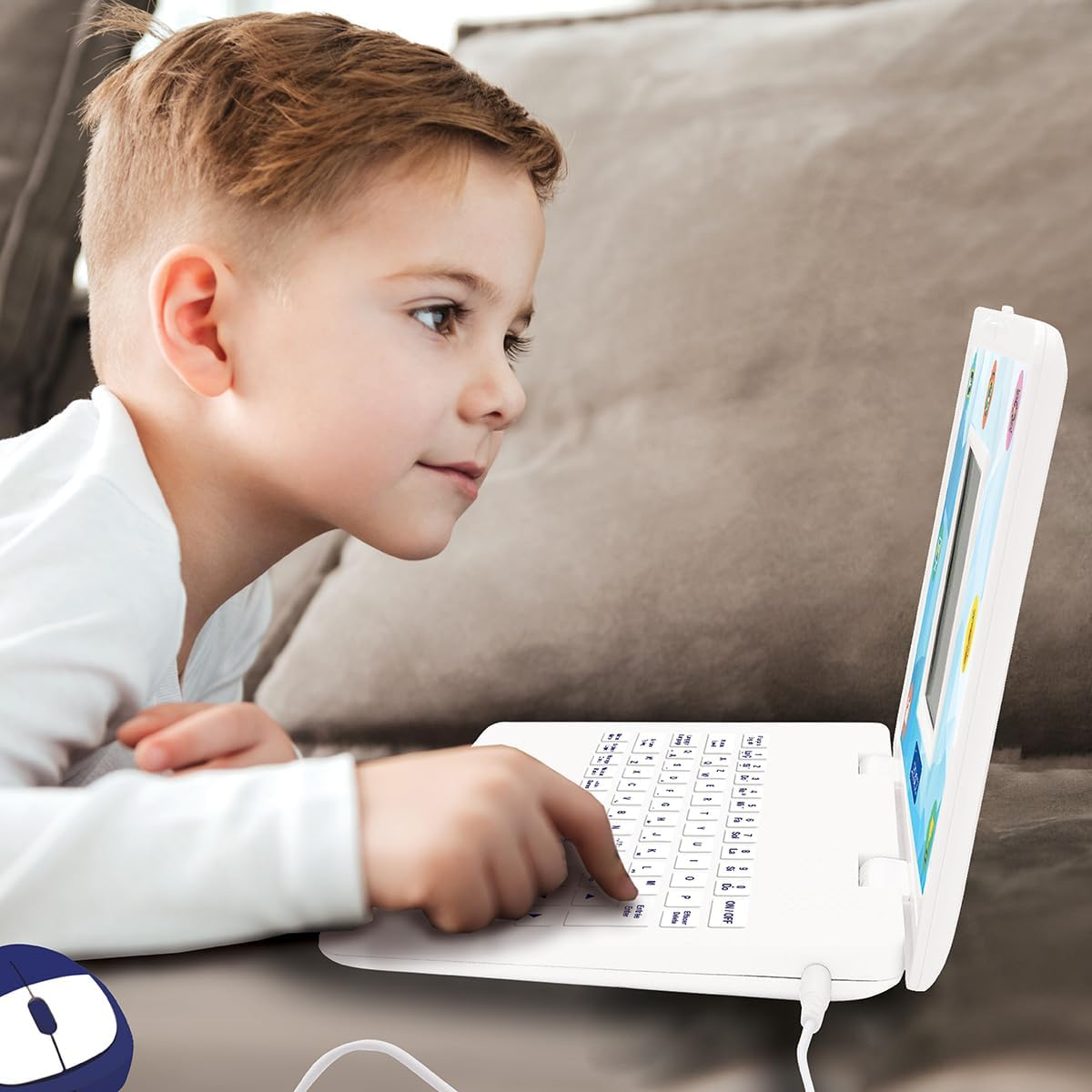 Lexibook Bilingual French English Learning Computer - Toy for Kids, 170 Activities for Learning Languages, Maths, Logic and Fun, Large Display - Jc599I1Lxb