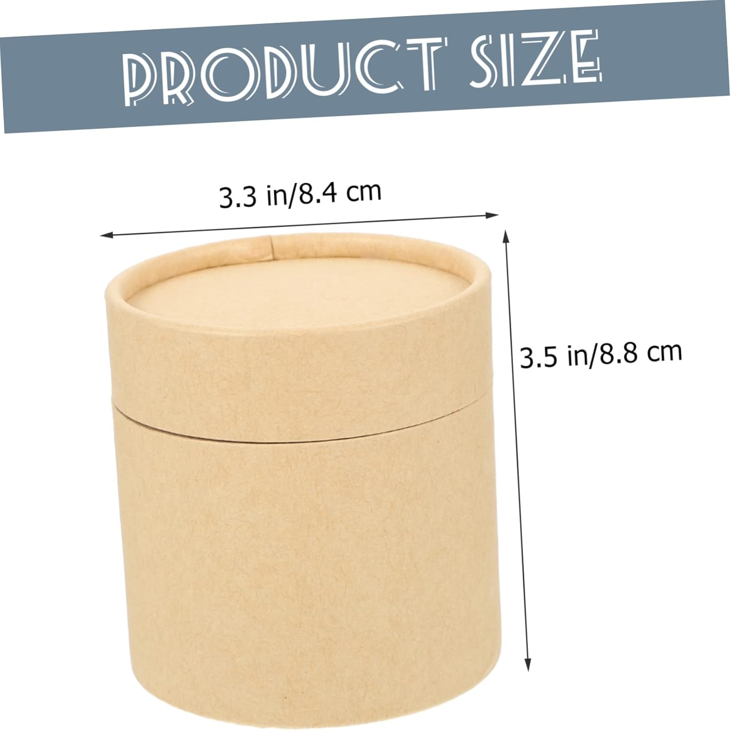 FELTECHELECTR 4Pcs Convenient Multi-Function Storage Jars Rustic Kraft Paper Tea Canisters Home Accessory for Tea and Spice Organization Portable and Practical Storage image number 1