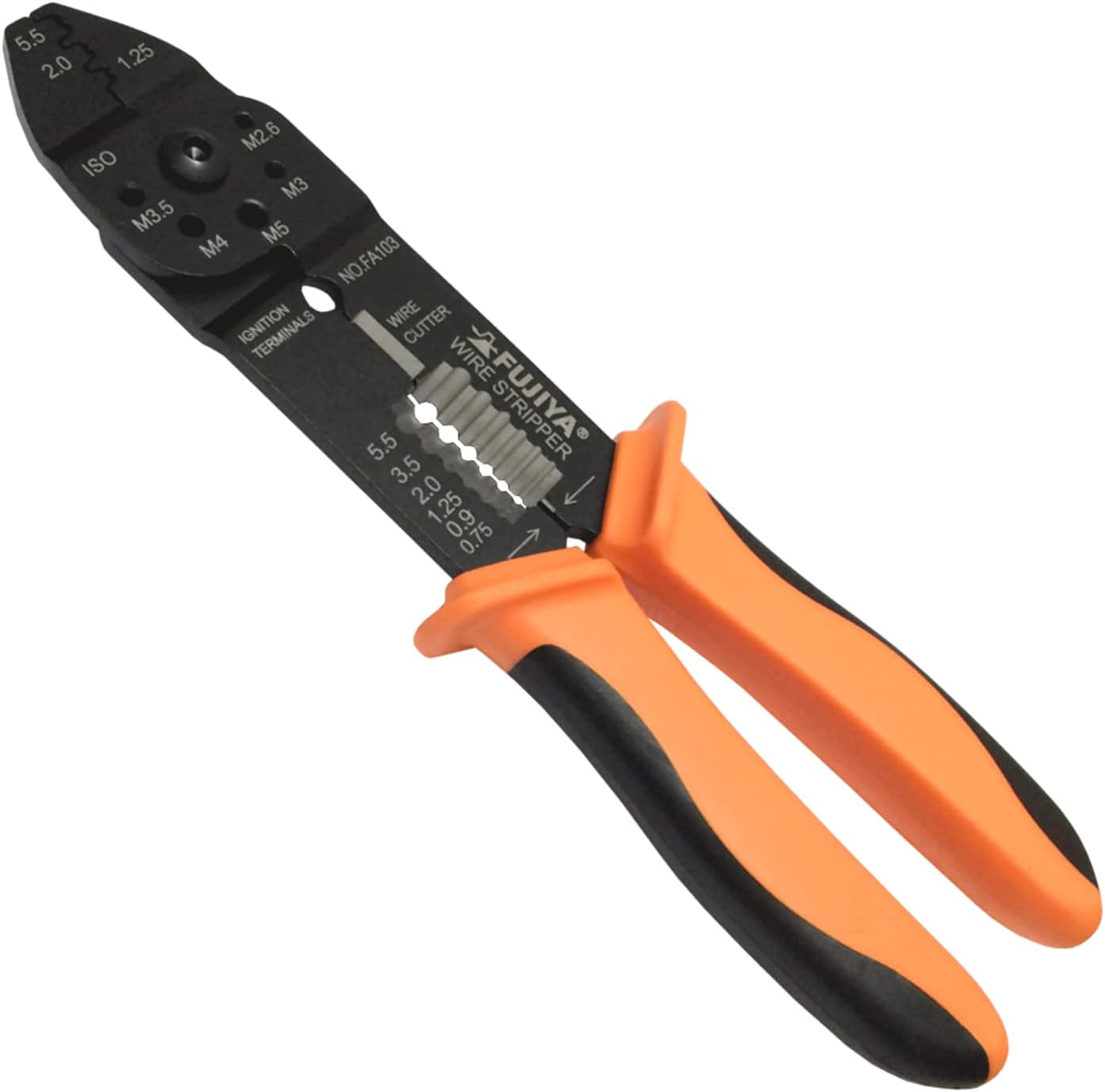 Fujiya FA105 All-Purpose Electrician Pliers (For Both Insulated and Fast Terminals) Blade [Cutting and Peeling] Polishing Specifications image number 5
