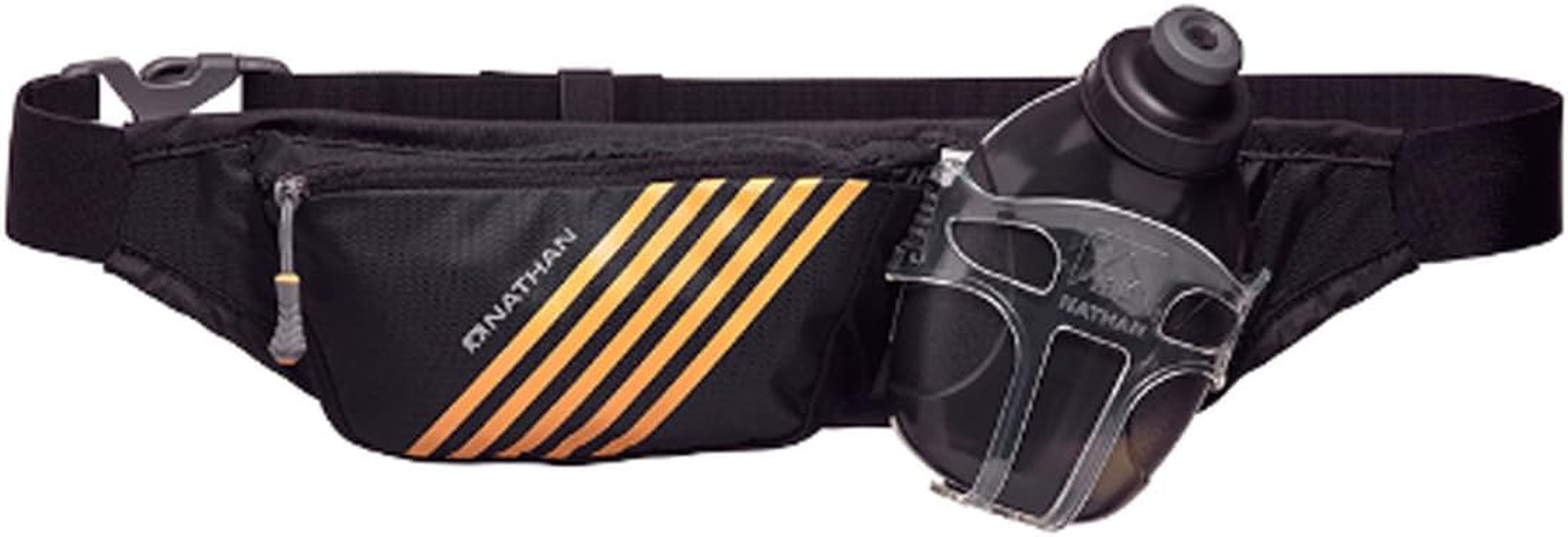Nathan Swift plus Hydration Belt with 10 Oz Flask for Running & Workouts, with Zip Pocket to Pack Essentials, Ultra-Light Travel, 7 Oz