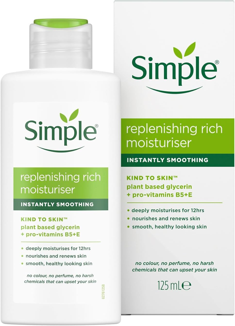 6 X Simple Kind to Skin Replenishing Rich Moisturiser 125Ml image number 4