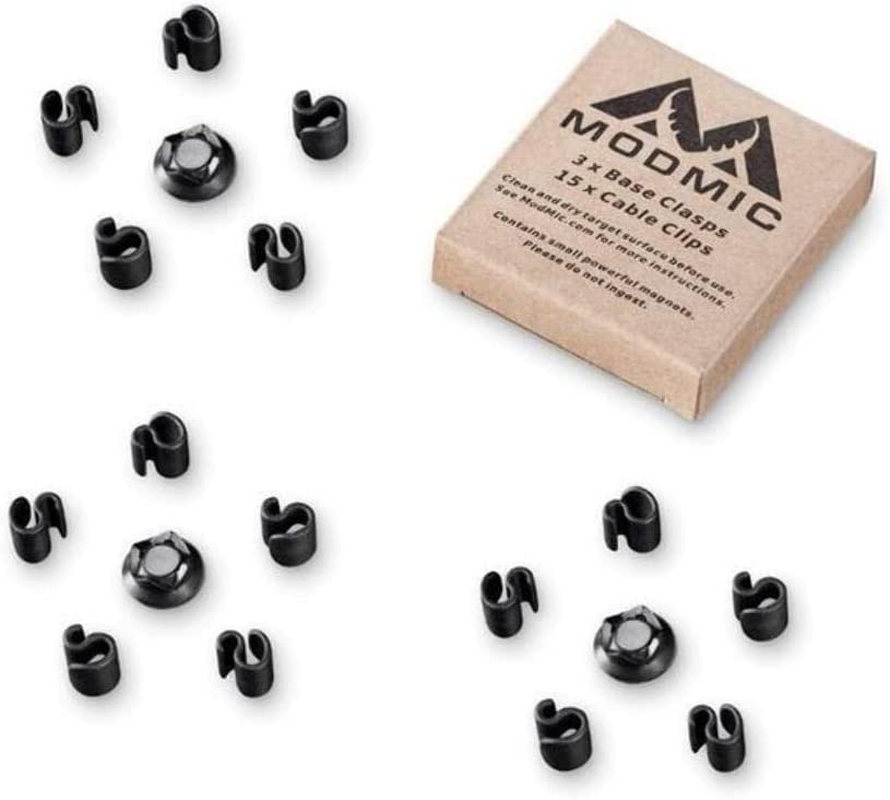 Antlion Audio Modmic Accessory Base and Cable Clip Combo Pack, Black