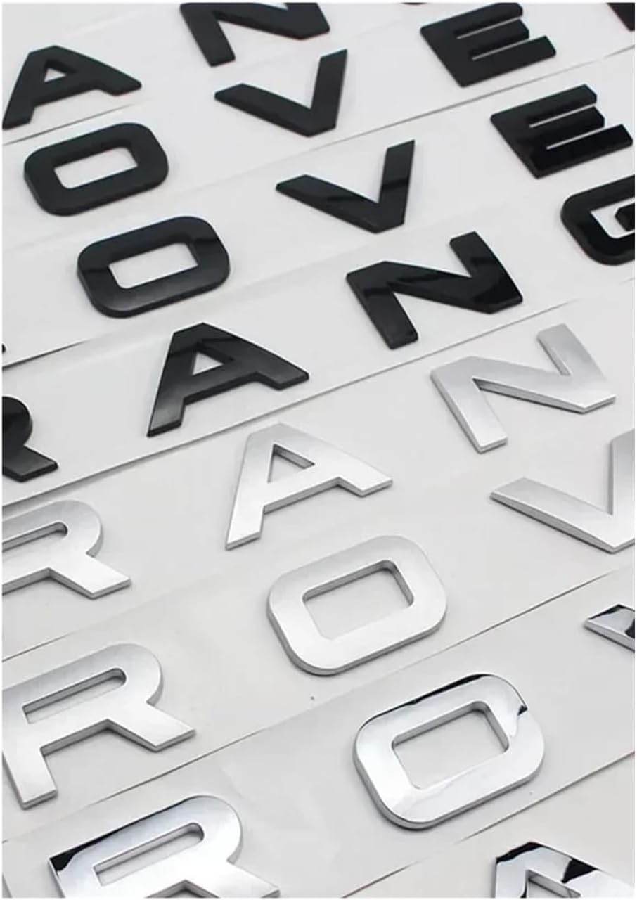 AQXYWQLL 3D Car Trunk Badge Front Hood Bonnet Emblem Logo Compatible with Sport Evoque Letters Sticker L320 L322 L494 L405 Accessories(Matte Silver) image number 4