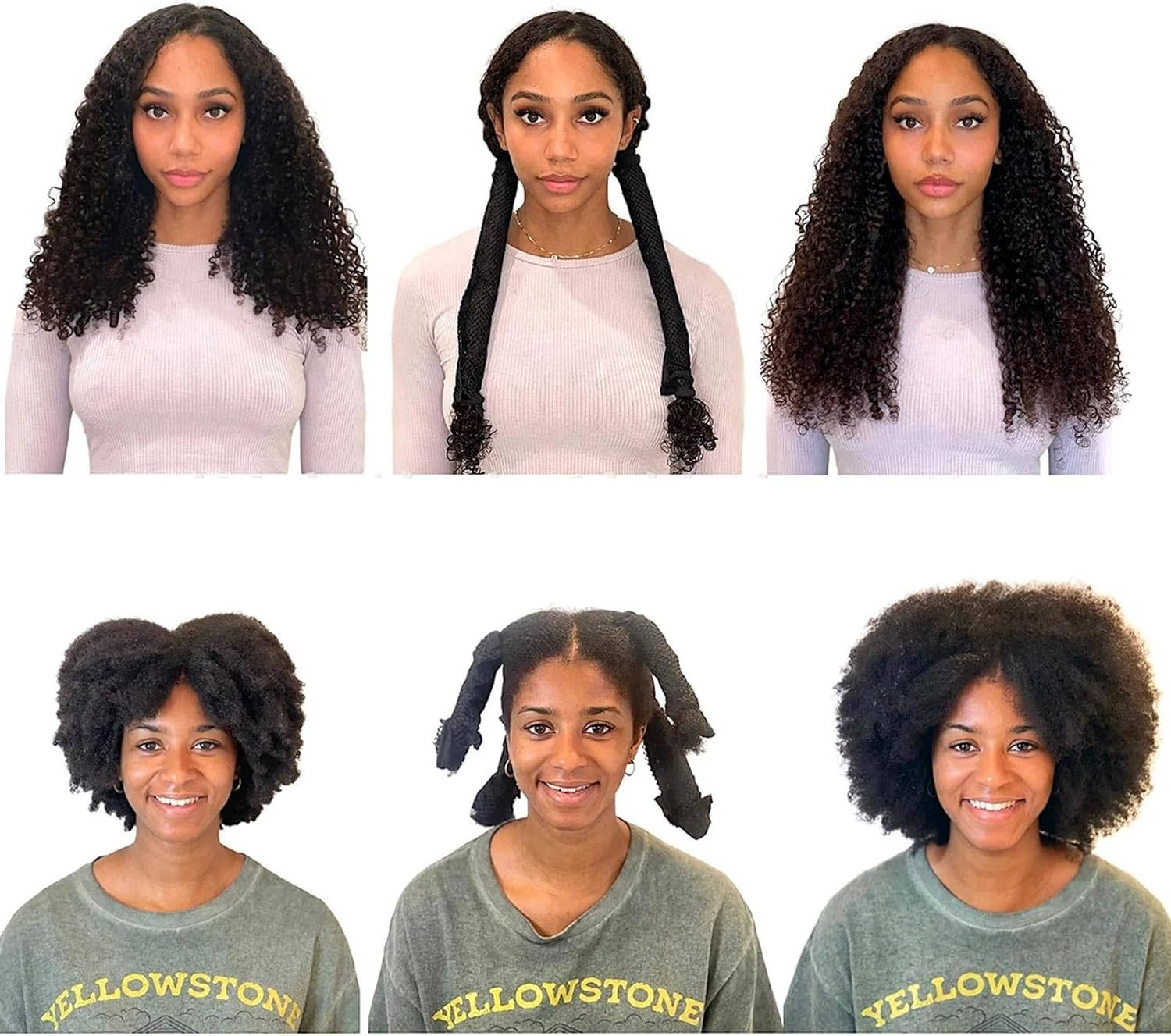 Length N Lock Hair Stretcher - 2 Curly Hair Nets, Mesh Tool for Stretching and Preventing Shrinkage - A+B image number 2