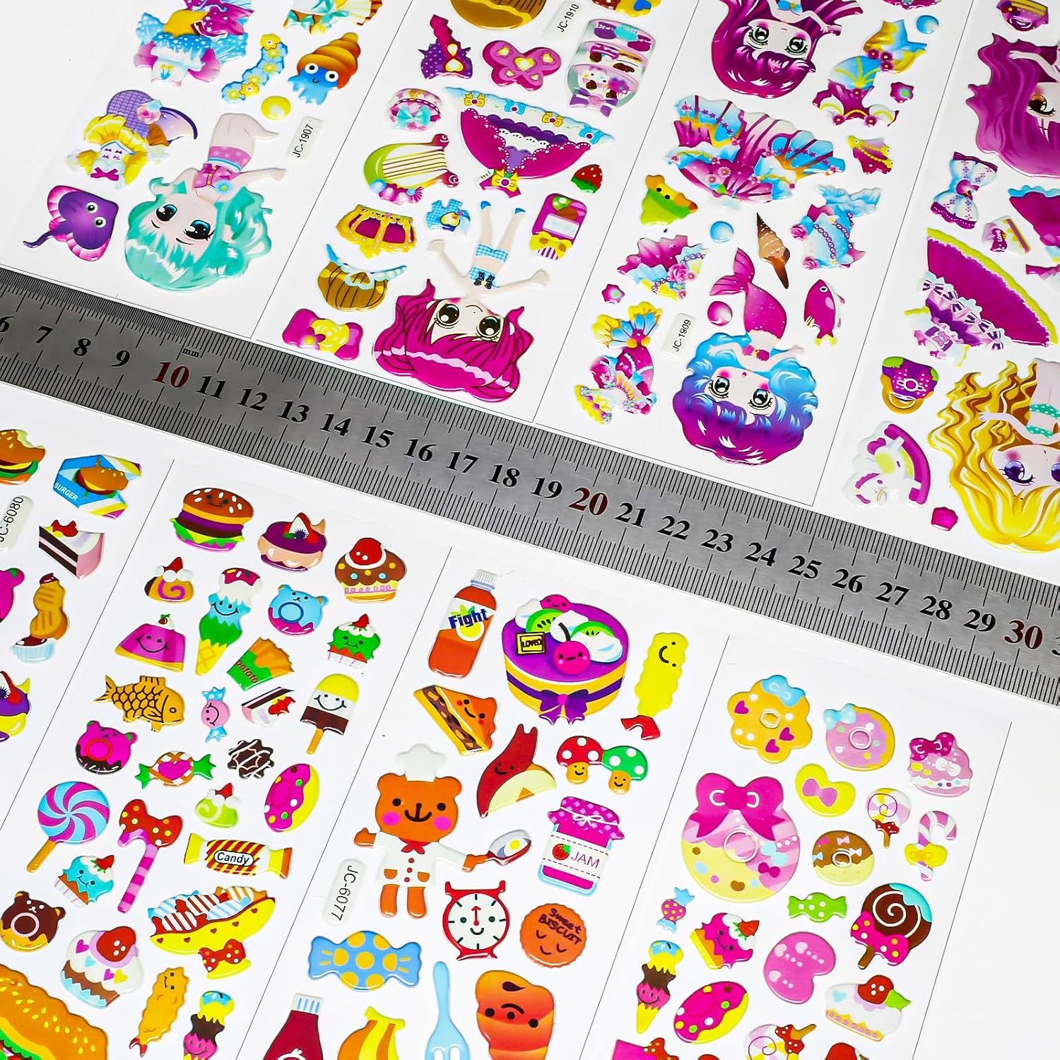 3D Stickers for Kids Toddlers 530+ Vivid Puffy Kids Stickers 24 Different Sheets, Colored 3D Stickers for Boys Girls Teachers, Reward, Craft Scrapbooking (Style-2) image number 5