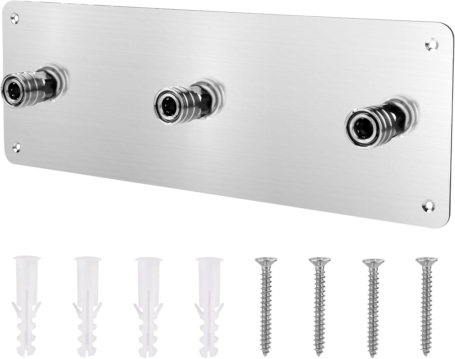 Pressure Washer Foam Cannon Holder, Stainless Steel Pressure Washer Nozzle Tip Holder for 1/4" Interface Wall-Mounted Pressure Washer Tool Holder Pressure Washer Accessories Storage image number 1