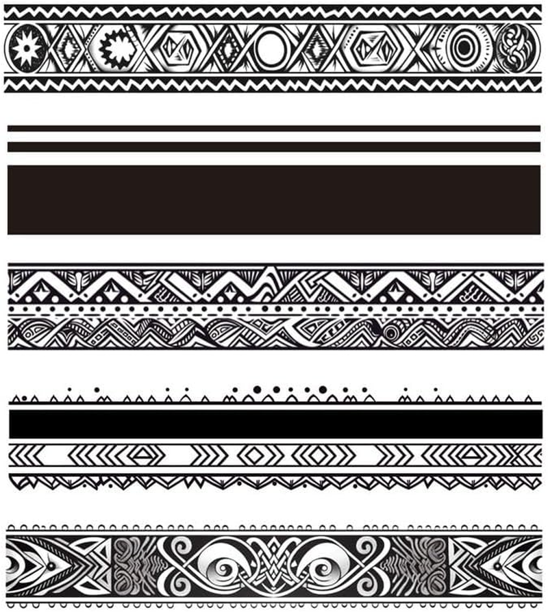 Miles5 Temporary Bracelet Tattoos Tribal Tattoos Arm Tattoos 5 Sheets image number 4