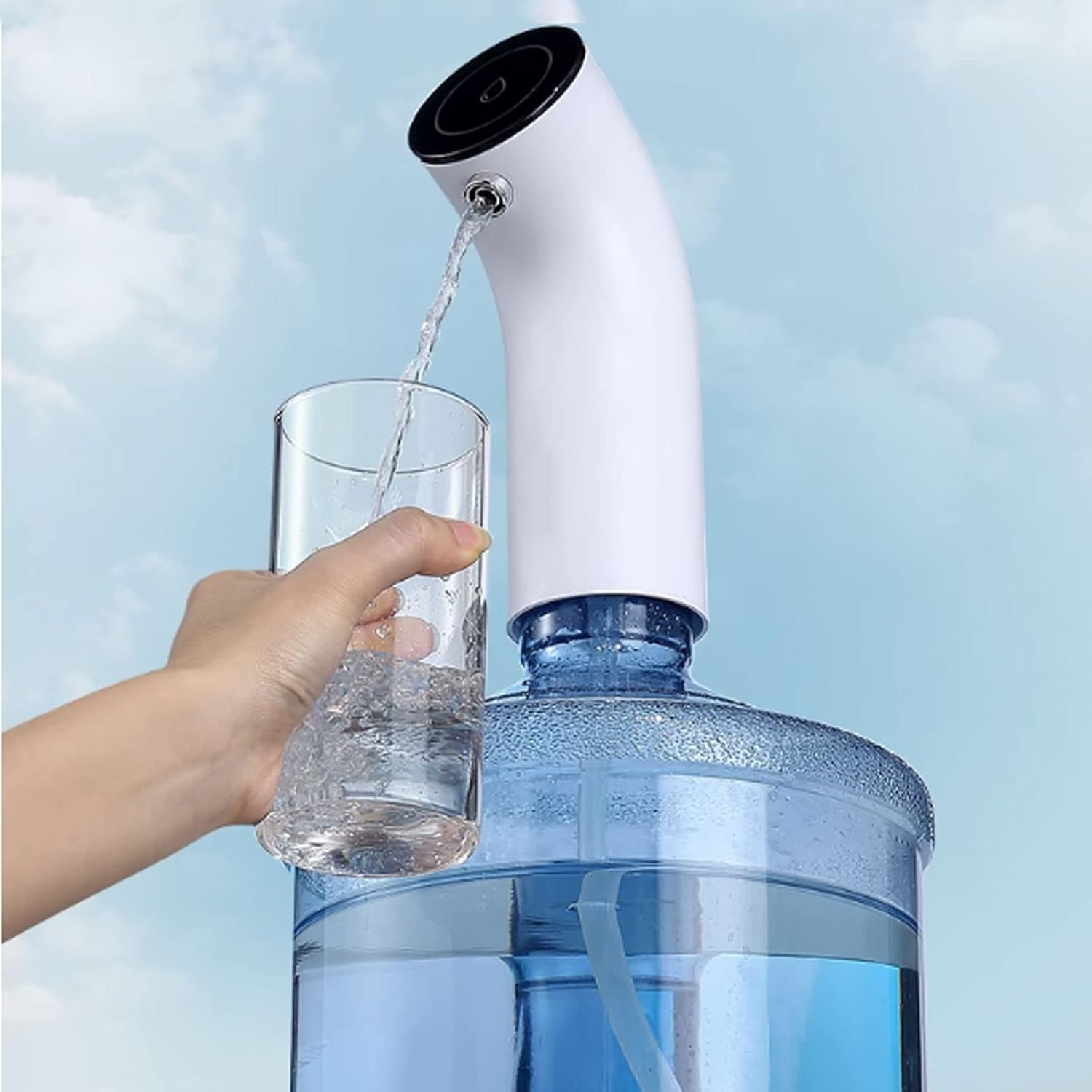 Electric Water Dispenser Electric Water Dispenser Household USB Rechargeable Automatic Drinking Water Pump Portable Water Jug Pump for Home Kitchen Office Electric Drinking Water Pump image number 4