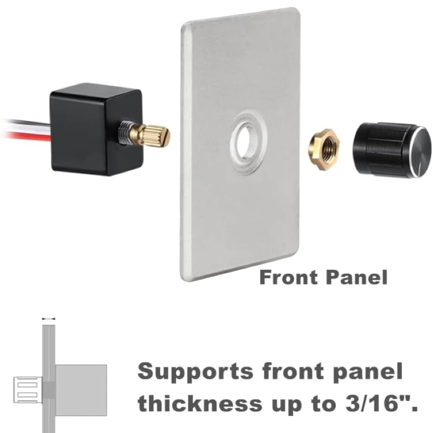 12V LED Dimmer Switch - RV Light Switch, Dimmer Switches for LED Lights, Easy Installation for RV Interior Lighting, Marine, Car 12V DC image number 3