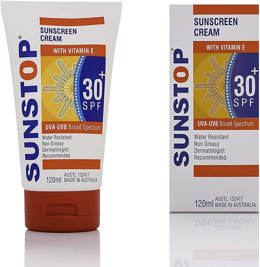 Sunstop SPF30 Sunscreen Cream, Broad-Spectrum Sunscreen, Water-Resistant Moisturizing Sunblock Lotion, Fast-Absorbing & Non-Greasy Sunscreen, 120Ml (4.05 Fl Oz) image number 3