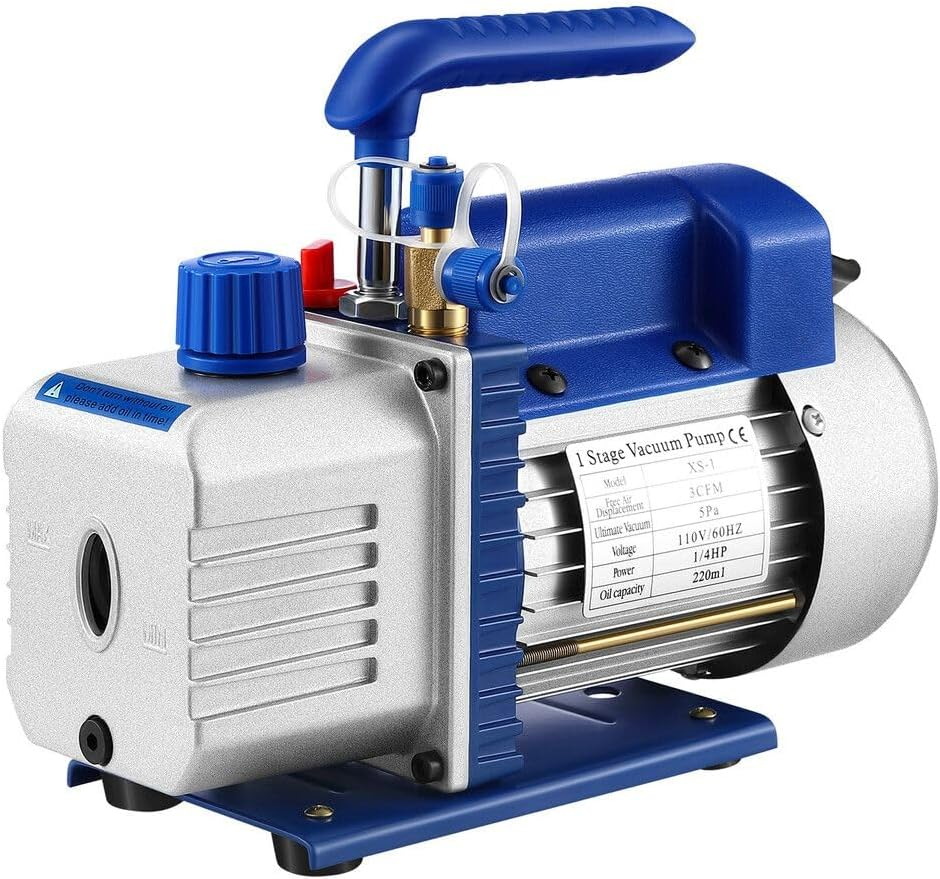 AUSWAY 3CFM Vacuum Pump for Refrigerant Air Conditioning AC Conditioner HVAC Refrigeration Food Clothes Packaging Car Maintenance Wine Degassing image number 2