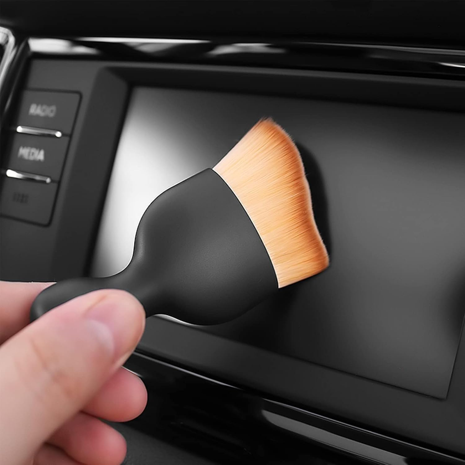 Car Cleaning Brush,Automotive Soft Bristles Brushes,Removal Dust Care Products,Detail Clean Duster for Vehicle Interior Detailing Airconditioning Vents Dashboards Seats Panels,Dusting Accessories image number 4