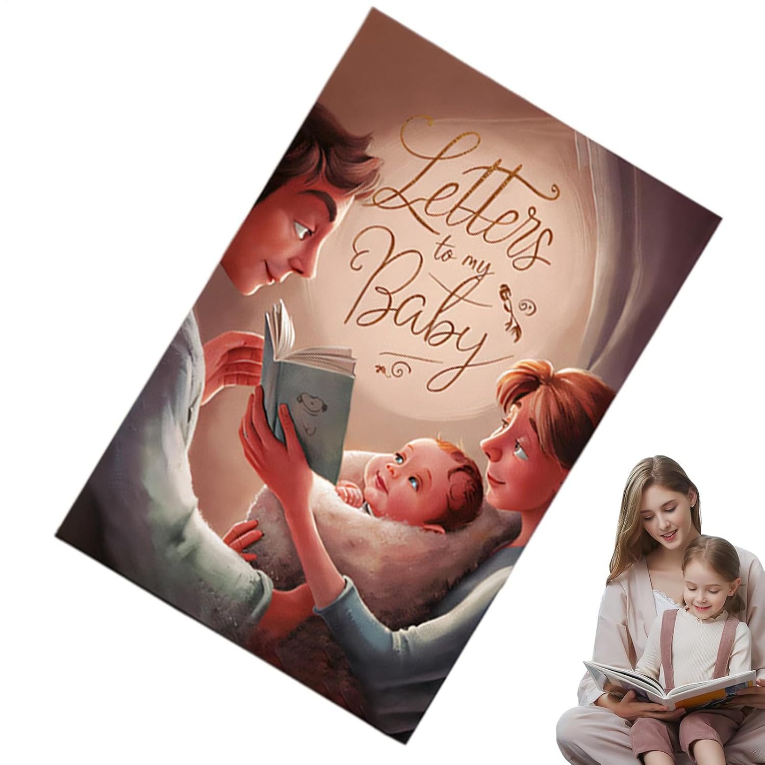 Zunishaone Diary Memory Book 50 Sheets Parenting Family Relationship Diary for Pregnancy Baby Shower image number 4