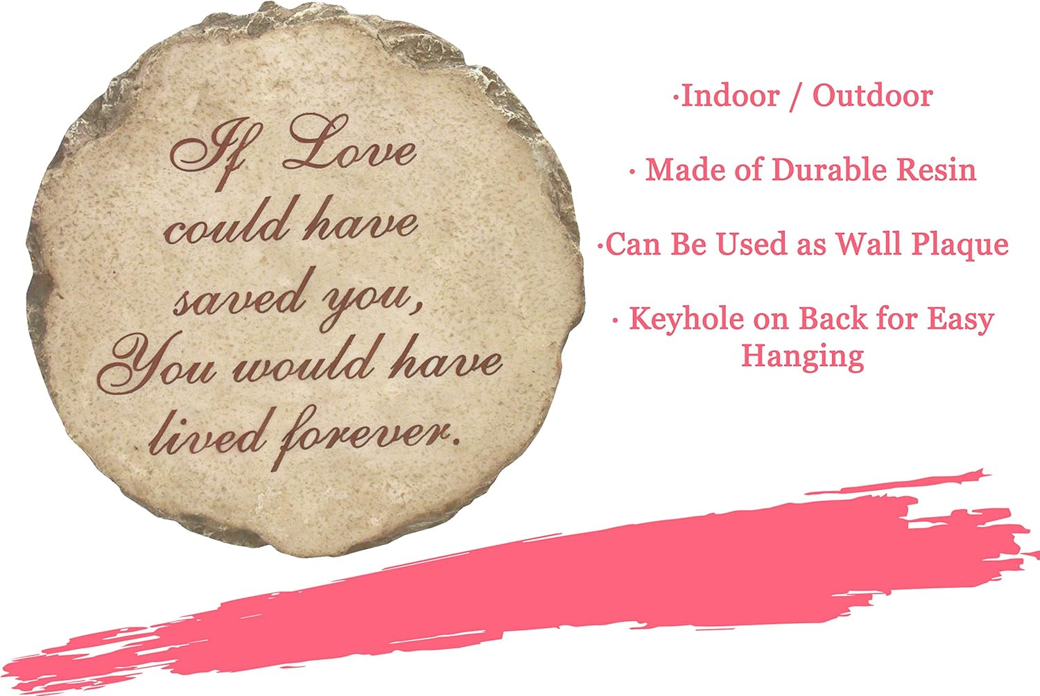 Spoontiques - Garden D&eacute;cor - Forever in Our Hearts Stepping Stone - Decorative Stone for Garden image number 5