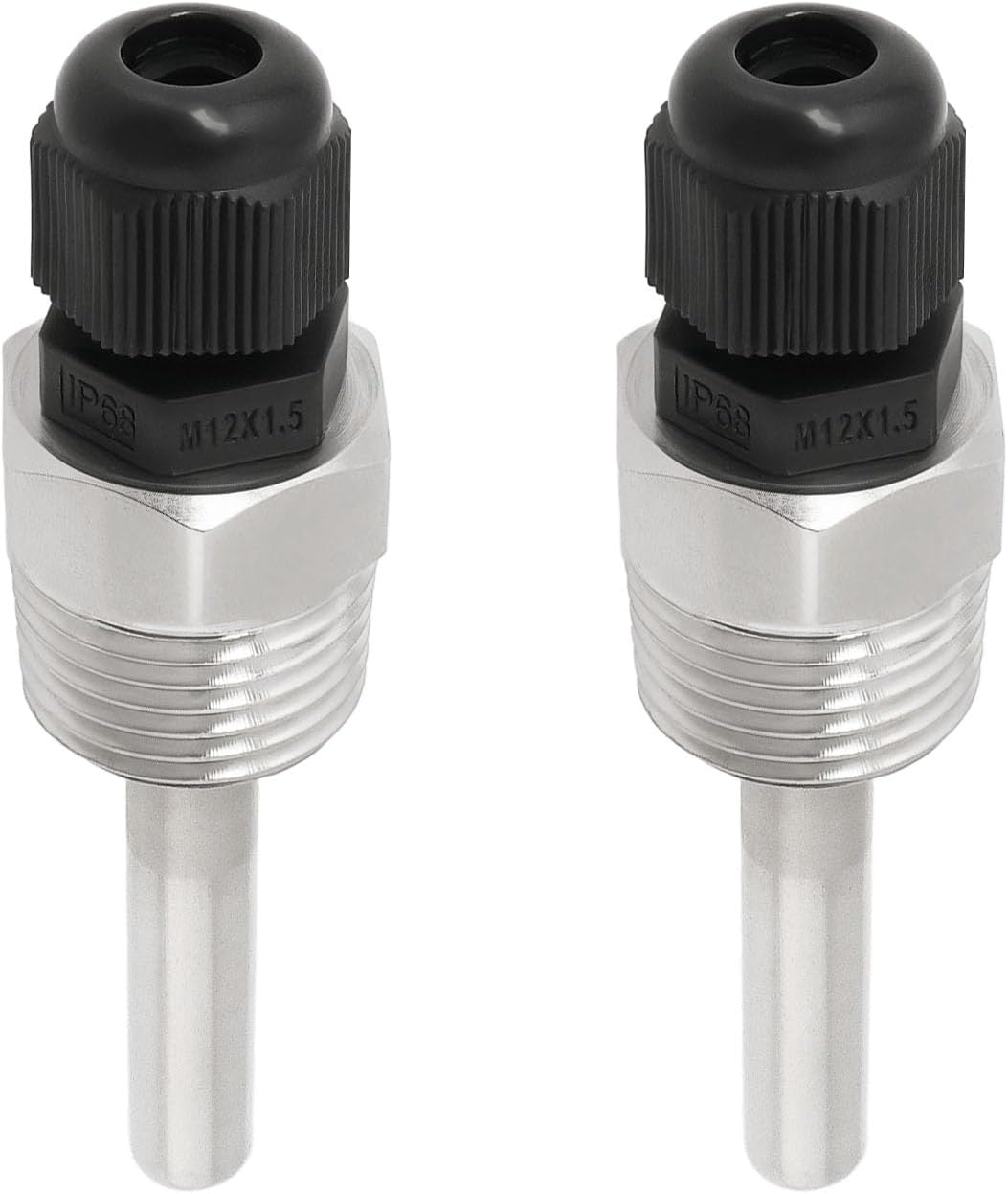 OTOTEC 2Pcs Immersion Sleeve Pocket Thermowell G1/2" 304 Stainless Steel Temperature Sensor Immersion Sleeve Pocket Tool for Temperature Sensor 6Mm Heater(8X50Mm) image number 6