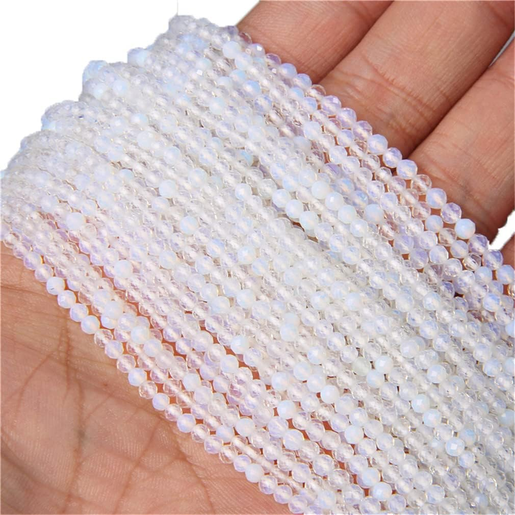 Faceted Natural Transparent Loose round Beads Gemstone Beads for Jewelry Making DIY Bracelet image number 1