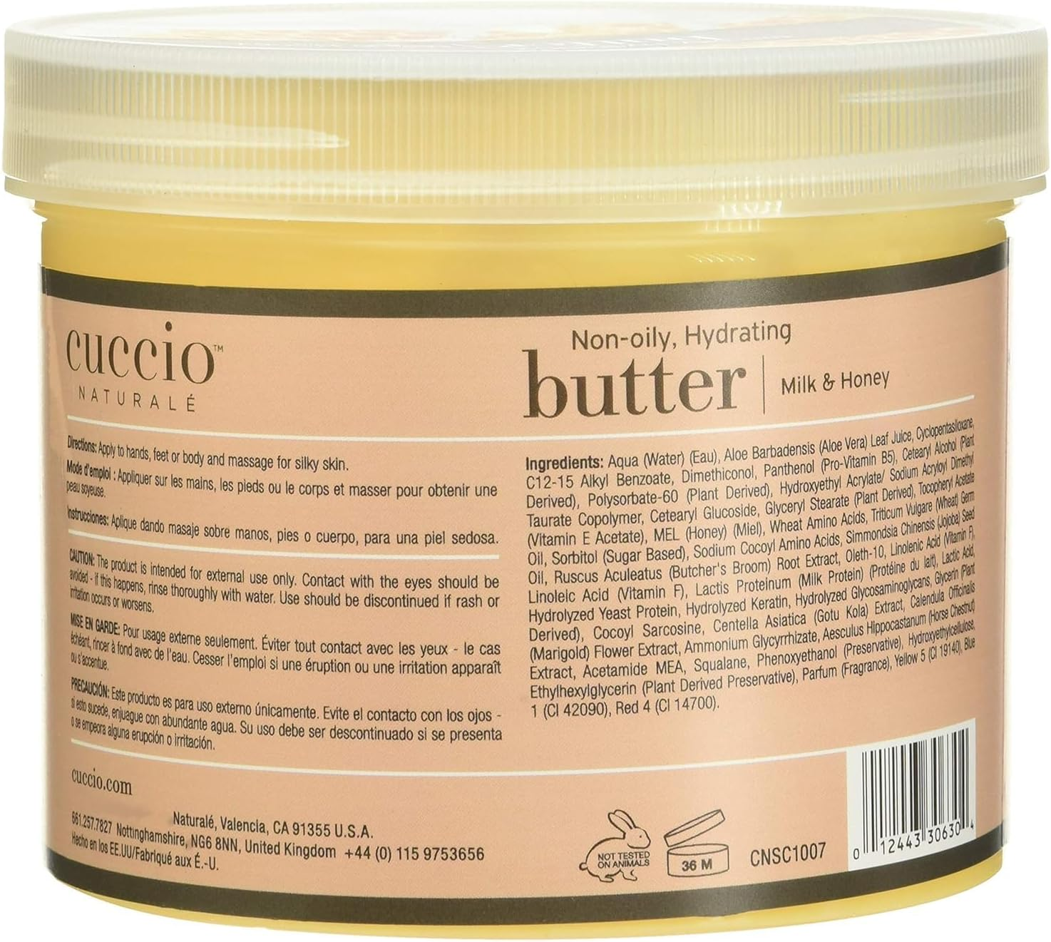 Cuccio Naturale Milk and Honey Butter Blend 770Ml (750G) image number 1