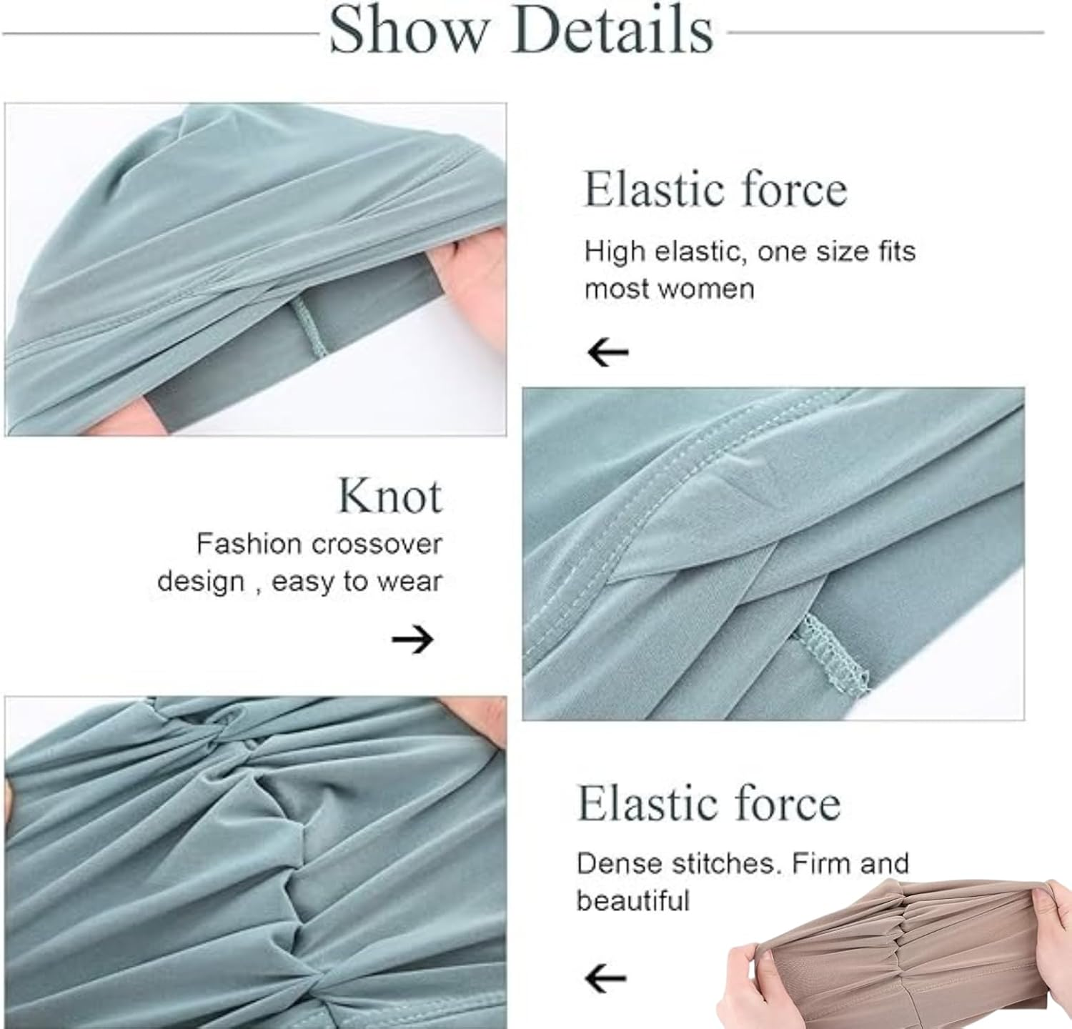 4 Pcs Turbans for Women with Cancer Chemo Headwear Cancer Patient Head Covering Soft Pleated Stretchy Lightweight Head Wrap Sleep Hat