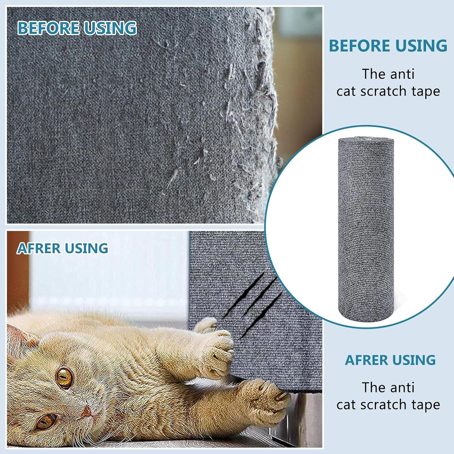 Cat Scratching Mat, 40 X 200 Cm, Self-Adhesive Scratching Mat, Cat Wall Scratching Mat, Cat Wall Scratch Protection, Sofa Cat, for Couch, Sofa, DIY Scratching Post, Climbing Pad image number 1