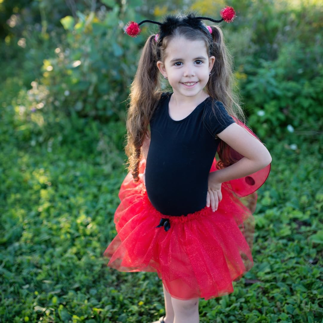 Great Pretenders 43575, Glitter Ladybug Tutu with Wings & HB, US Size 4-6 Red image number 4