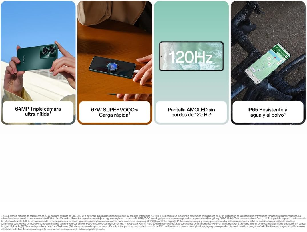 OPPO Reno11 F Dual-Sim 256GB ROM + 8GB RAM (Only GSM | No CDMA) Factory Unlocked 5G Smartphone (Ocean Blue) - International Version image number 1