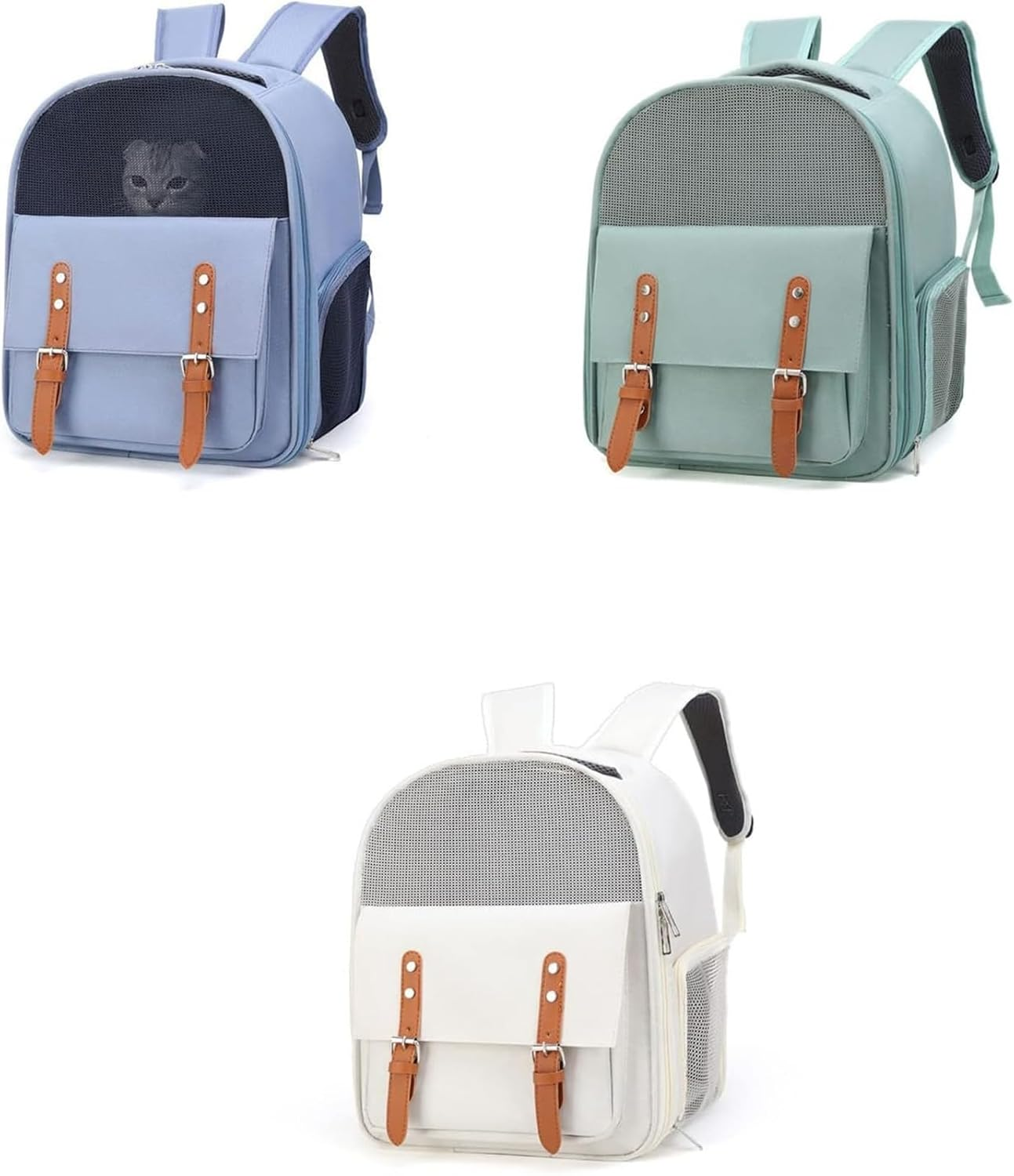 Cat Bag Dog Carrier Pet Carrier Portable Pet Cats Bag Outing Washable Cat Backpack Travel Bag Foldable Bag Cat Carrier Pet Bag Carrier(Color:Green)