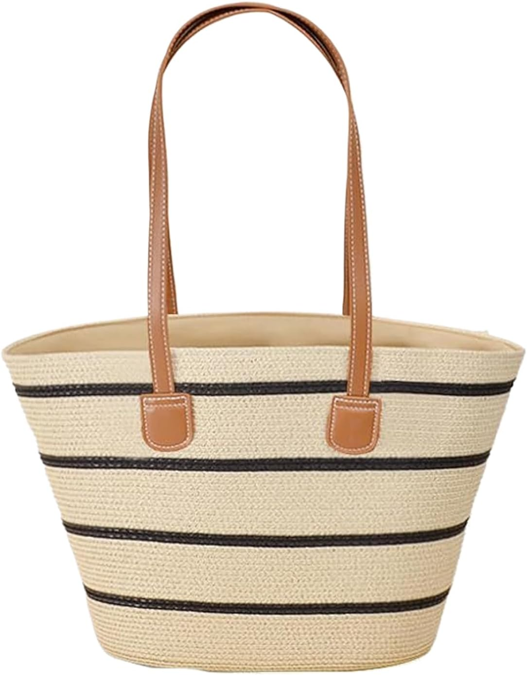 Gen&eacute;rico Straw Bags for Women | Woven Beach Wallet Shoulder Bag,Boho Style Travel Toiletry Bag for Work Shopping Vacation Cruise image number 3