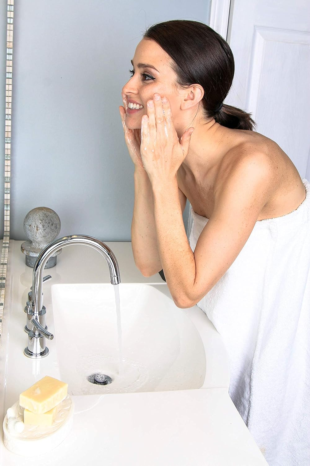 Organic Goat'S Milk Soap Loaf - Cut into 8 to 10 Soap Bars - Natural Ingredients - Hypoallergenic - 0.9Kg Block image number 1