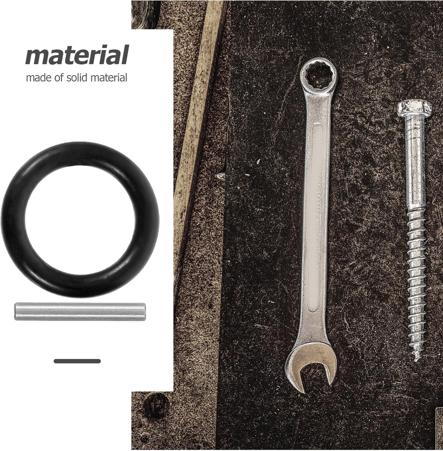 LIFKICH 6Pcs Electric Wrench Retainer Ring Set with O-Ring and Pin Clips, Socket Retainers 8-19Mm for Impact Wrenches, Automotive Repair and Maintenance Tools image number 5