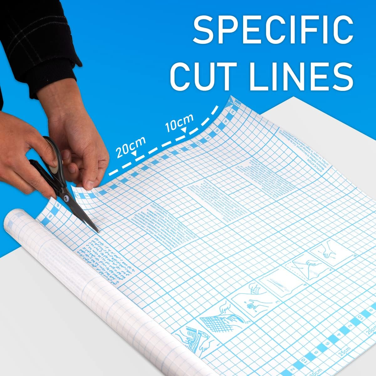 Chell Clear Contact Paper Roll for Books, 17.5 in X 5 Ft Clear Self Adhesive Book Cover Paper Protector image number 1