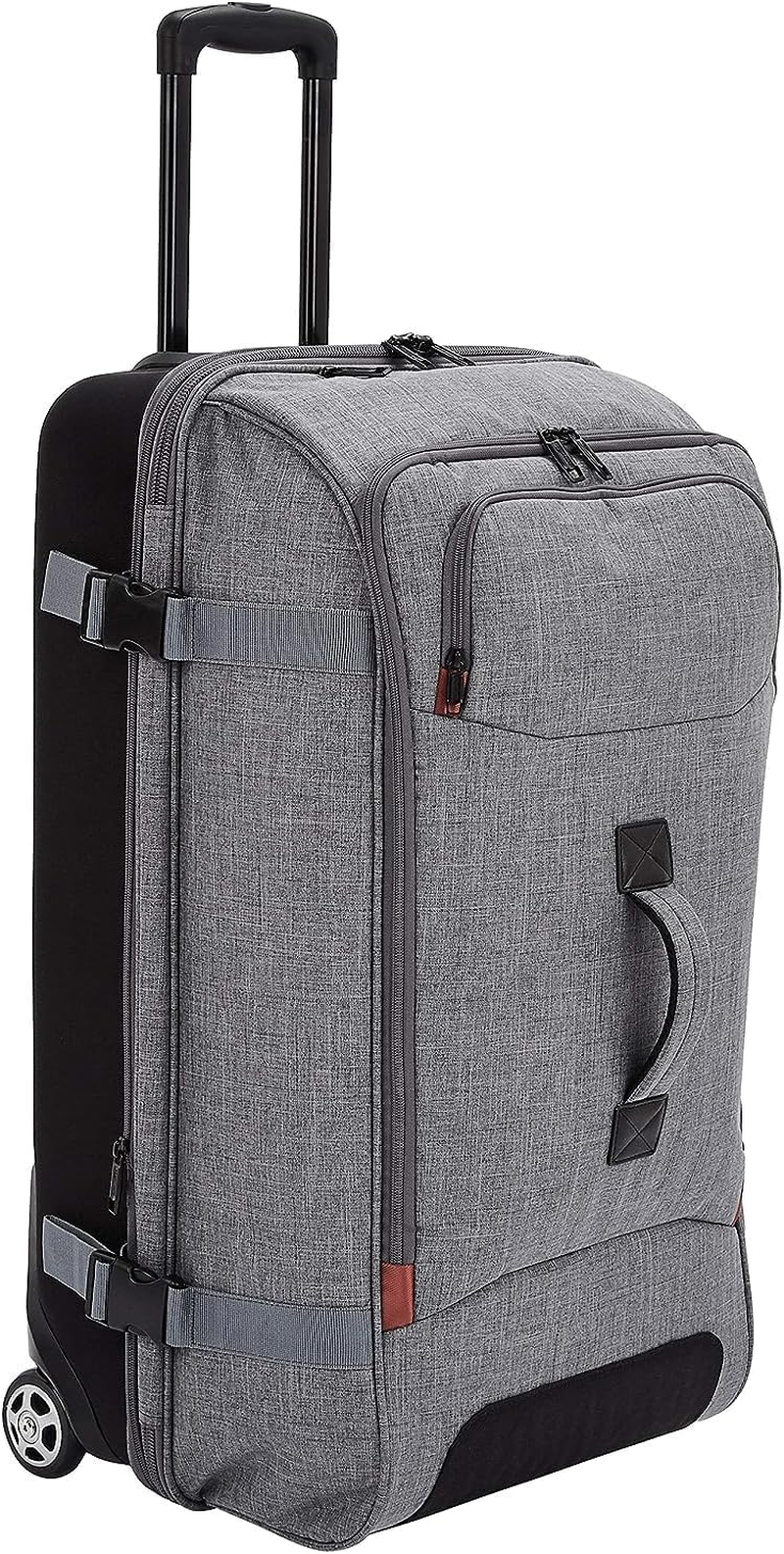 Amazon Basics Rolling Travel Duffel Bag Luggage with Wheels, Large, 78Cm, Grey image number 3