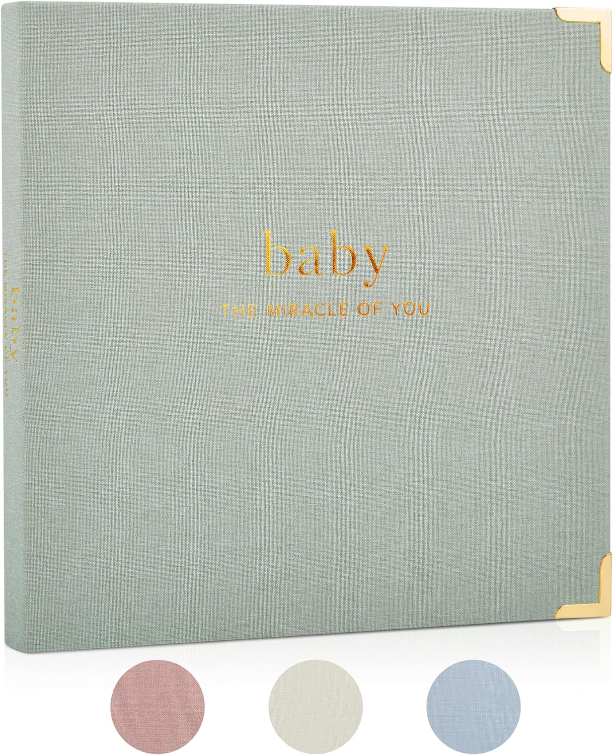 Keepsake Baby Memory Book for Boys and Girls &ndash; Timeless First 5 Year Baby Book &ndash; Gender Neutral Beige Baby Journal Scrapbook or Photo Album - a Milestone Book to Record Every Event from Birth to Age 5