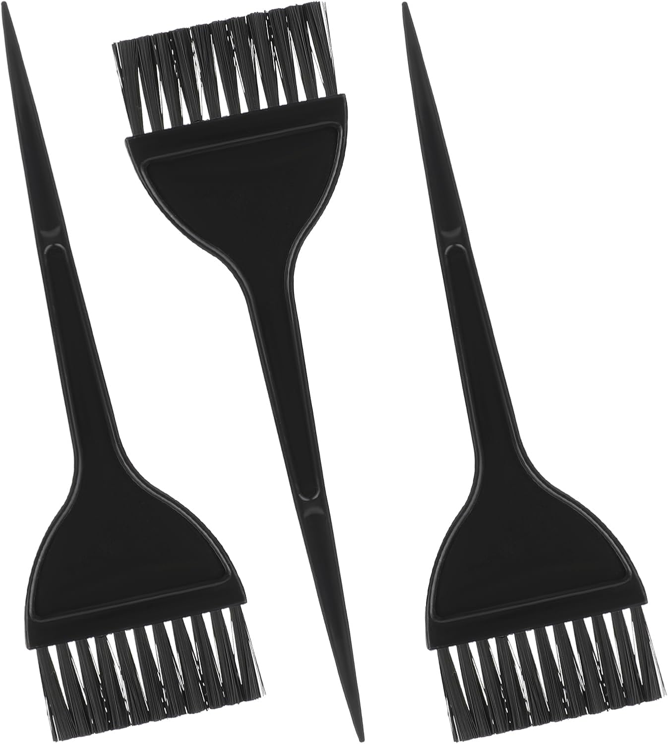 Ymapinc 3 Pcs Hair Coloring Dye Brush, Hair Stylist Supplies Salon Accessories Applicator Brushes for Hairs DIY Tools (Plastic, Black) image number 4
