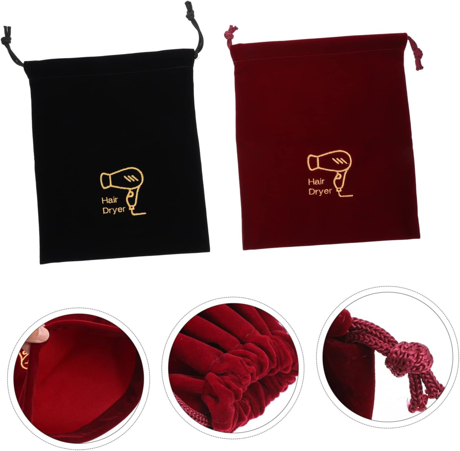 SOESFOUFU 6Pcs Hair Dryer Bag Storage Organizer Drawstring Bag for Home Hotel Guest image number 6