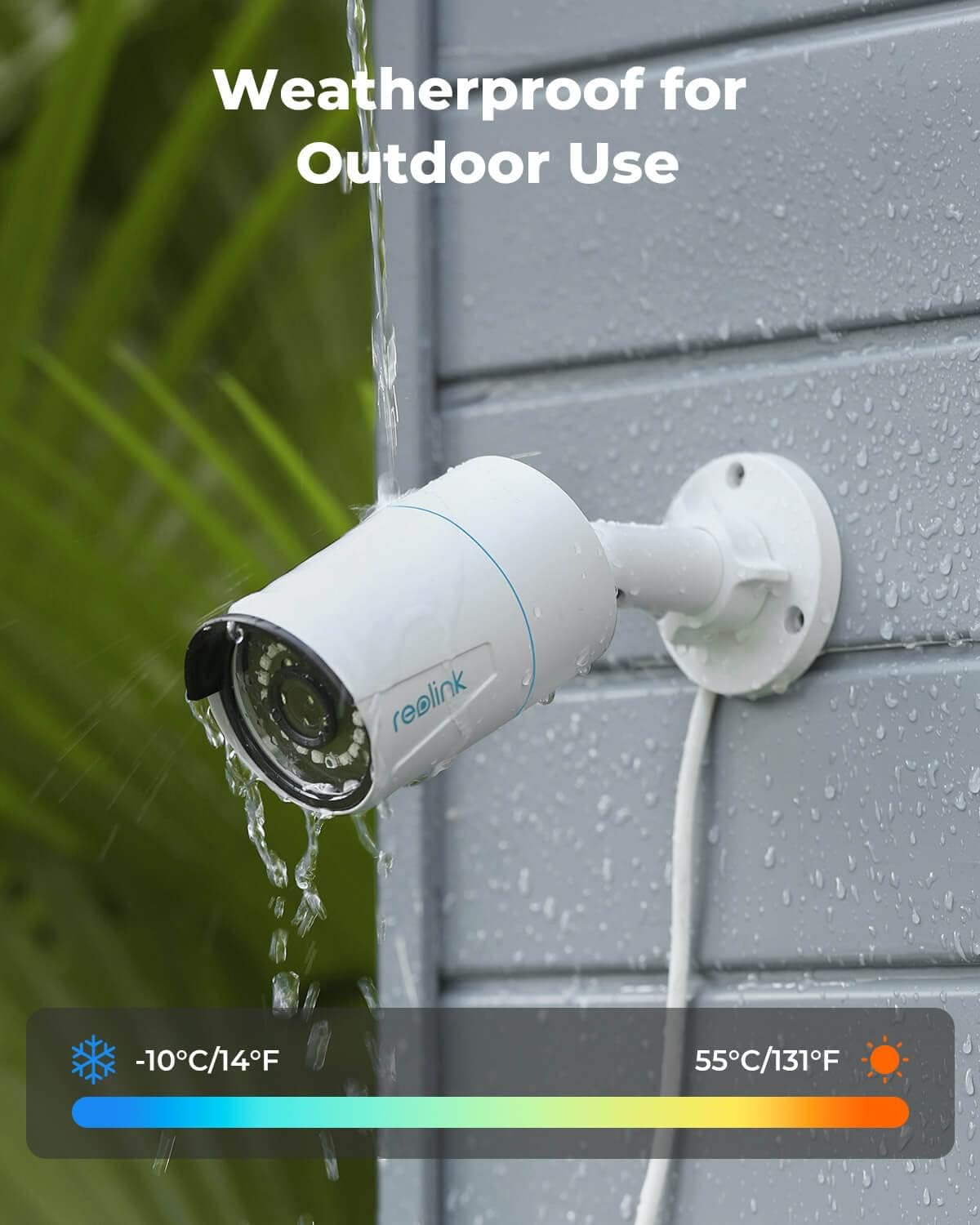 Reolink 5MP Outdoor Security Camera, Smart Human/Vehicle Detection Work with Google Assistant Poe IP Camera, 256GB Microsd Storage for 24/7 Recording(Not Included), RLC-510A image number 1