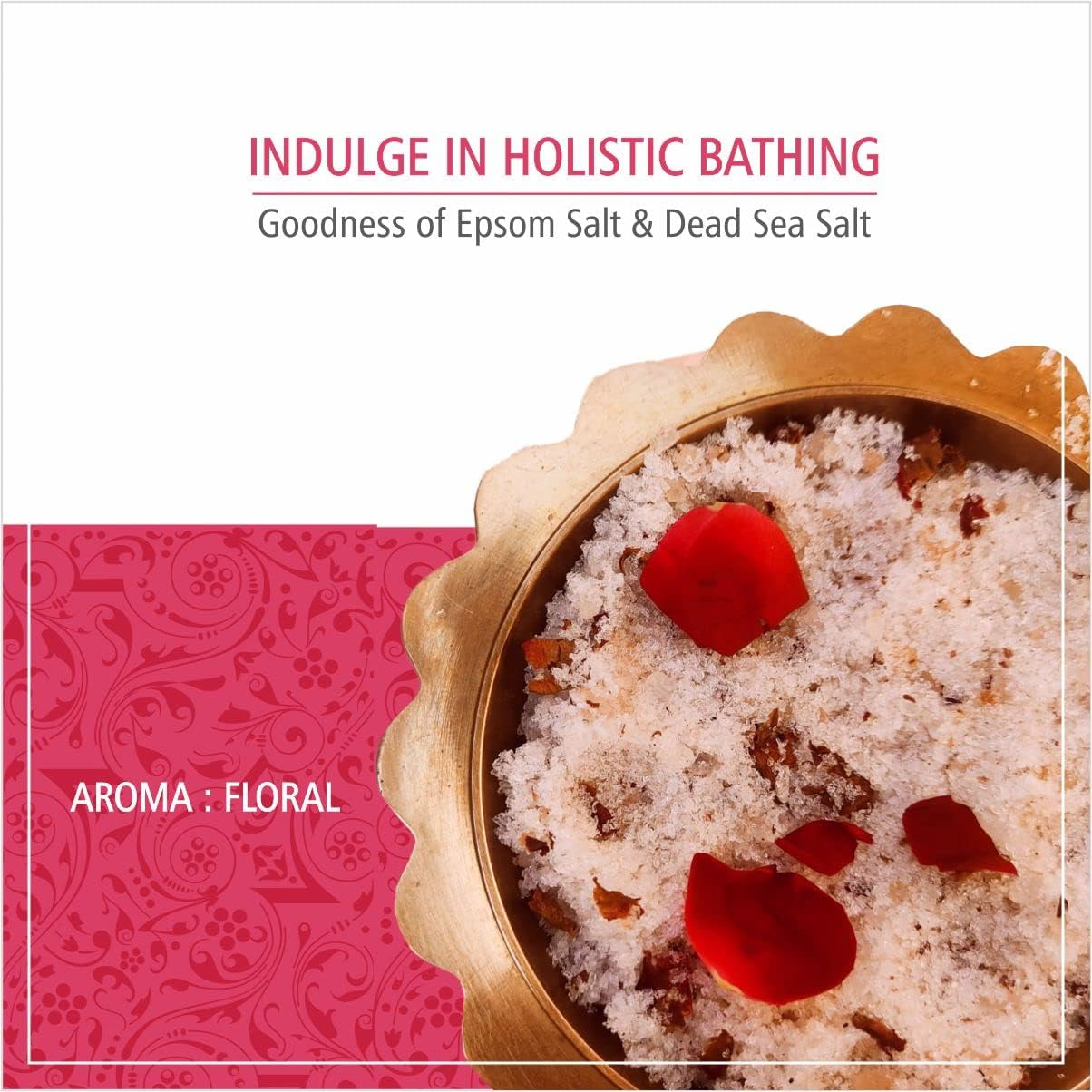 Aura Rituals Floweret Bath Salt for Home Spa I Rejuvenates Skin I Reduces Stress I Epsom Salt I Essential Oils I Aromatherapy -Holistic Bathing I (200 G) image number 6