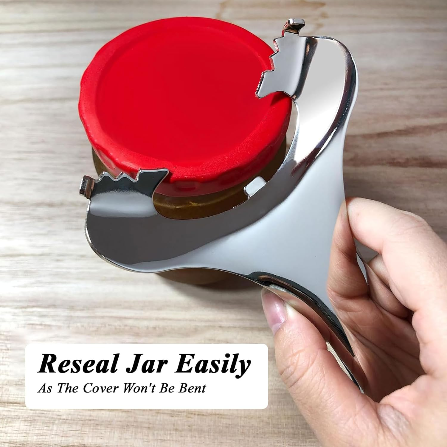 Mason Jar Opener No Lid Dents or Damage Multifunctional Jar Opener Easy Twist Manual Handheld Top Remover Bottle Opener image number 3